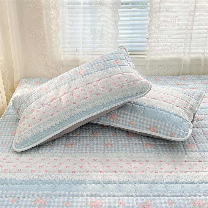 91家纺网 家纺一手货源 找家纺 梦舒羽 2025新款云感双层纱夹棉枕套宿舍单人枕芯套一对装加厚枕头套 浮生若梦