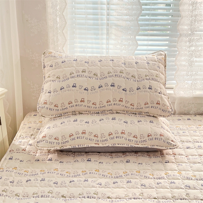 91家纺网 家纺一手货源 找家纺 梦舒羽 2025新款云感双层纱夹棉枕套宿舍单人枕芯套一对装加厚枕头套 汽车世界