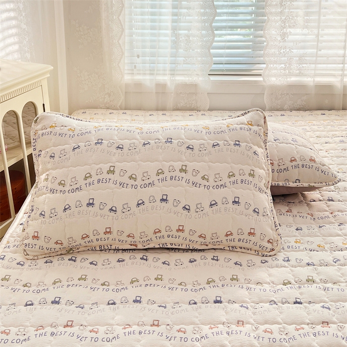 91家纺网 家纺一手货源 找家纺 梦舒羽 2025新款云感双层纱夹棉枕套宿舍单人枕芯套一对装加厚枕头套 汽车世界