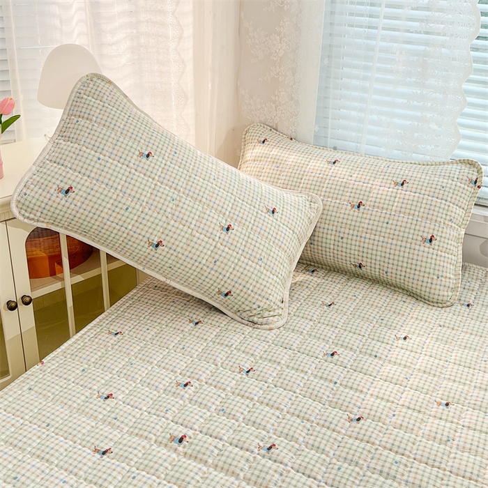 91家纺网 家纺一手货源 找家纺 梦舒羽 2025新款云感双层纱夹棉枕套宿舍单人枕芯套一对装加厚枕头套 快乐逐梦