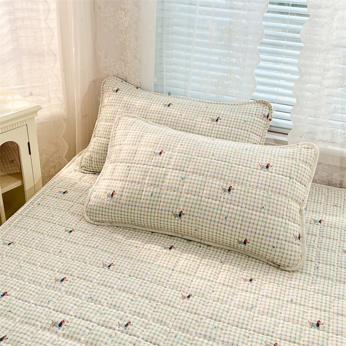 91家纺网 家纺一手货源 找家纺 梦舒羽 2025新款云感双层纱夹棉枕套宿舍单人枕芯套一对装加厚枕头套 快乐逐梦