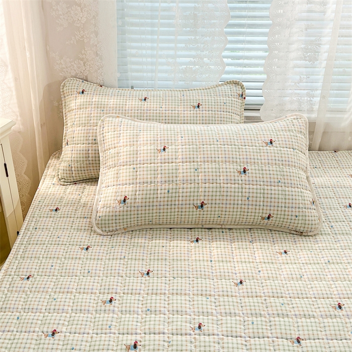 91家纺网 家纺一手货源 找家纺 梦舒羽 2025新款云感双层纱夹棉枕套宿舍单人枕芯套一对装加厚枕头套 快乐逐梦