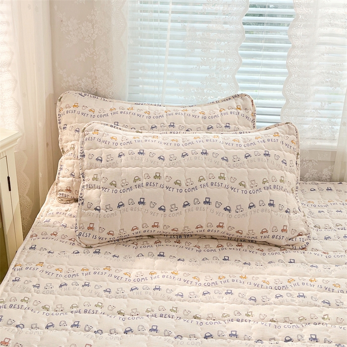 91家纺网 家纺一手货源 找家纺 梦舒羽 2025新款云感双层纱夹棉枕套宿舍单人枕芯套一对装加厚枕头套 汽车世界