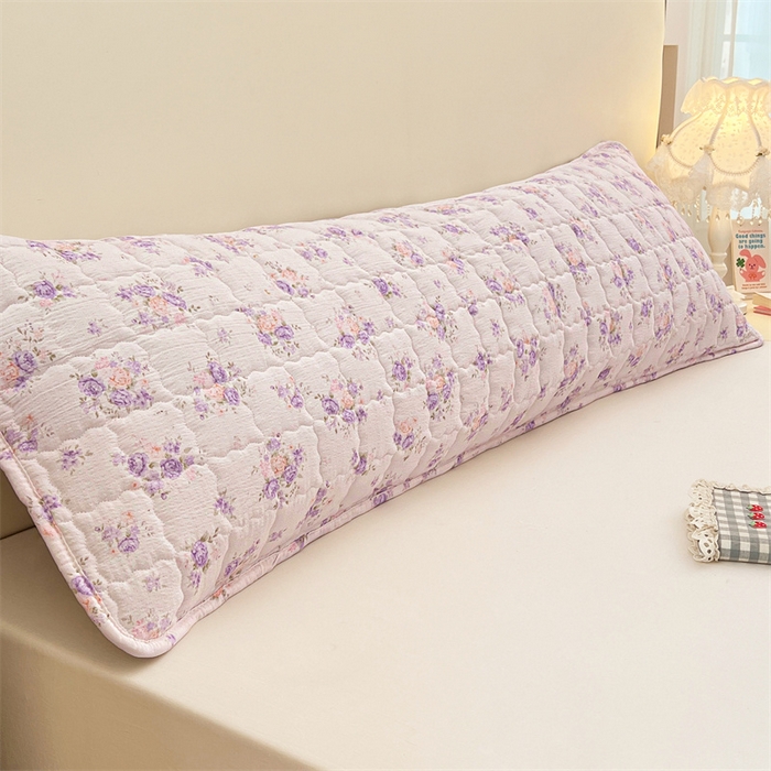 91家纺网 家纺一手货源 找家纺 （总）梦舒羽 2025新款云感双层纱夹棉双人枕套情侣1.5m枕芯套1.8床加厚枕头套