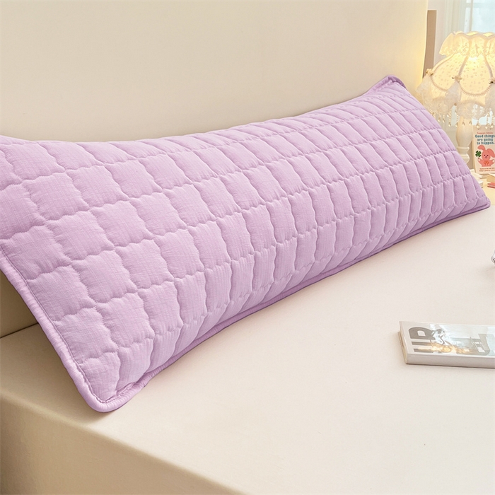 91家纺网 家纺一手货源 找家纺 （总）梦舒羽 2025新款云感双层纱夹棉双人枕套情侣1.5m枕芯套1.8床加厚枕头套