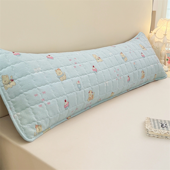 91家纺网 家纺一手货源 找家纺 （总）梦舒羽 2025新款云感双层纱夹棉双人枕套情侣1.5m枕芯套1.8床加厚枕头套