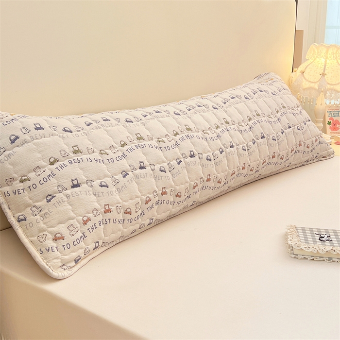 91家纺网 家纺一手货源 找家纺 （总）梦舒羽 2025新款云感双层纱夹棉双人枕套情侣1.5m枕芯套1.8床加厚枕头套