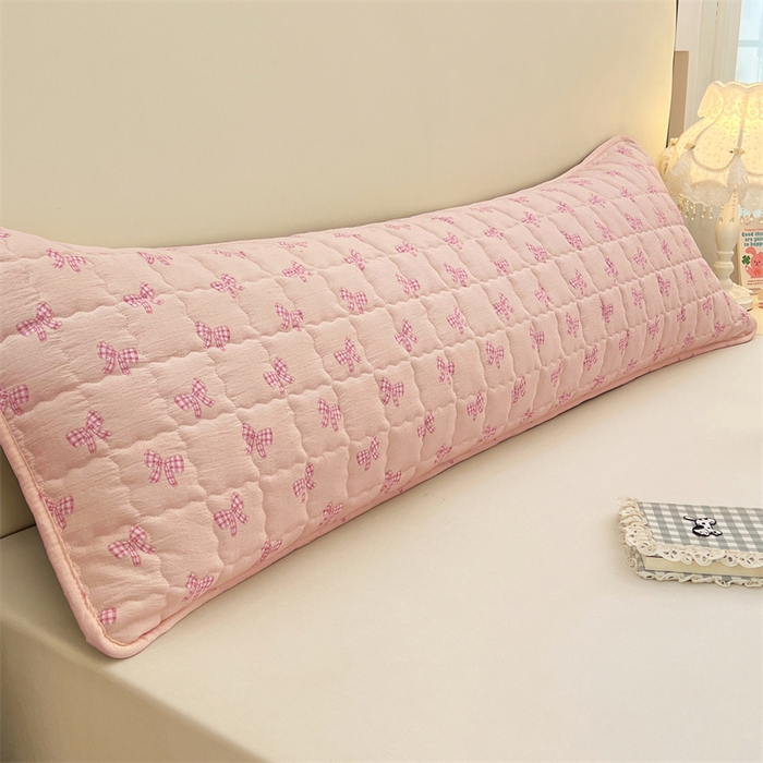 91家纺网 家纺一手货源 找家纺 （总）梦舒羽 2025新款云感双层纱夹棉双人枕套情侣1.5m枕芯套1.8床加厚枕头套