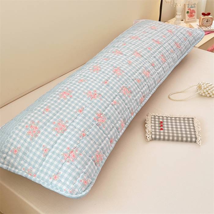 91家纺网 家纺一手货源 找家纺 梦舒羽 2025新款云感双层纱夹棉双人枕套情侣1.5m枕芯套1.8床加厚枕头套 浮生若梦