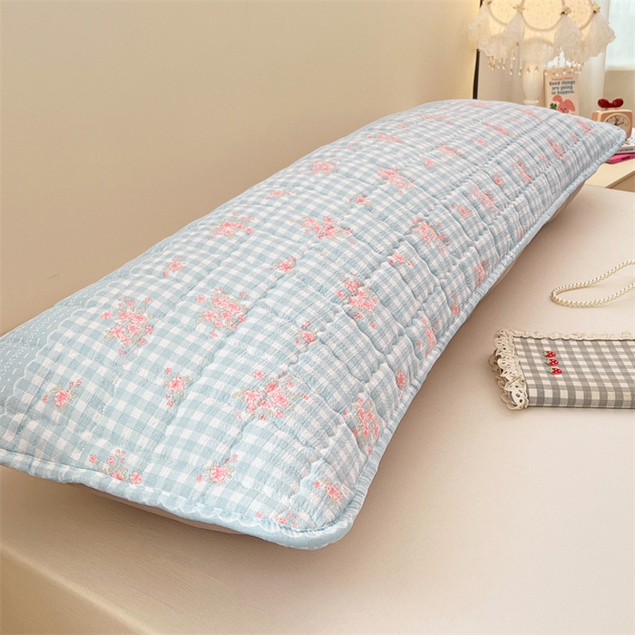 91家纺网 家纺一手货源 找家纺 梦舒羽 2025新款云感双层纱夹棉双人枕套情侣1.5m枕芯套1.8床加厚枕头套 浮生若梦