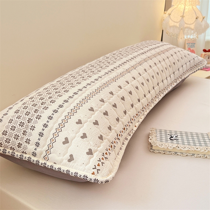 91家纺网 家纺一手货源 找家纺 梦舒羽 2025新款云感双层纱夹棉双人枕套情侣1.5m枕芯套1.8床加厚枕头套 遇见浪漫