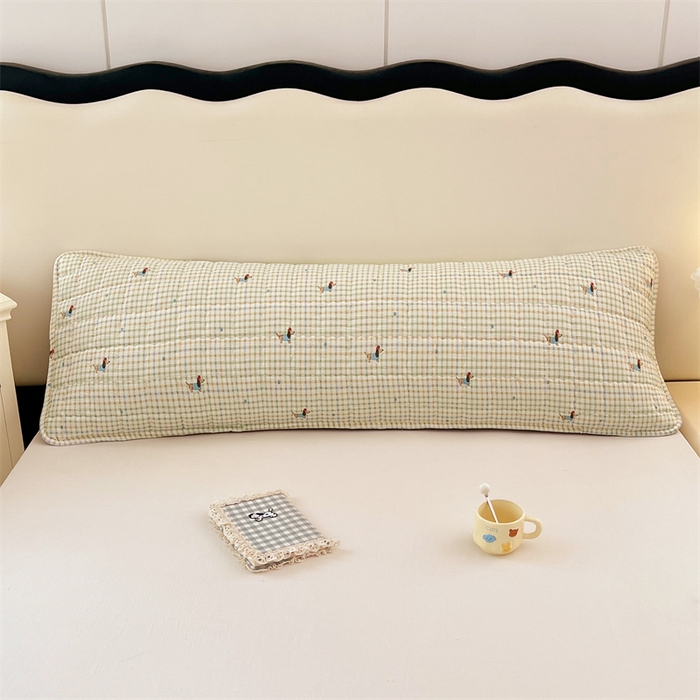 91家纺网 家纺一手货源 找家纺 梦舒羽 2025新款云感双层纱夹棉双人枕套情侣1.5m枕芯套1.8床加厚枕头套 快乐逐梦