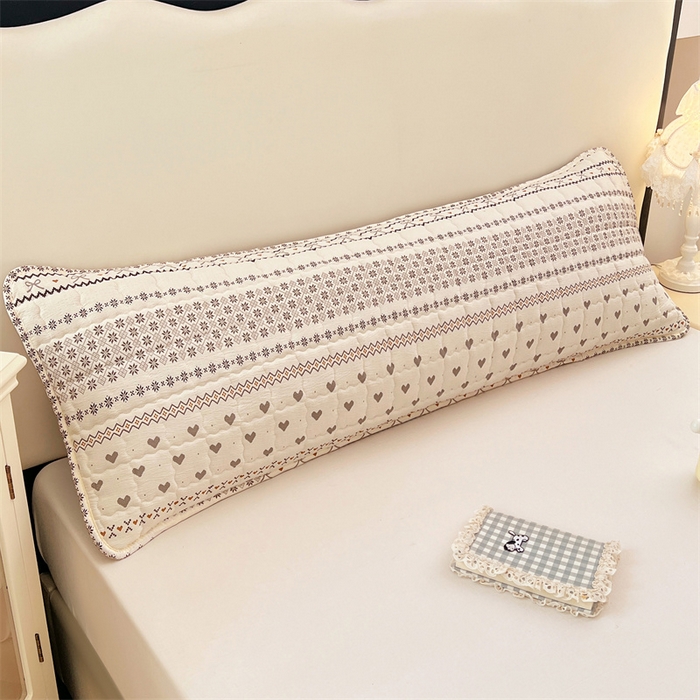 91家纺网 家纺一手货源 找家纺 梦舒羽 2025新款云感双层纱夹棉双人枕套情侣1.5m枕芯套1.8床加厚枕头套 遇见浪漫