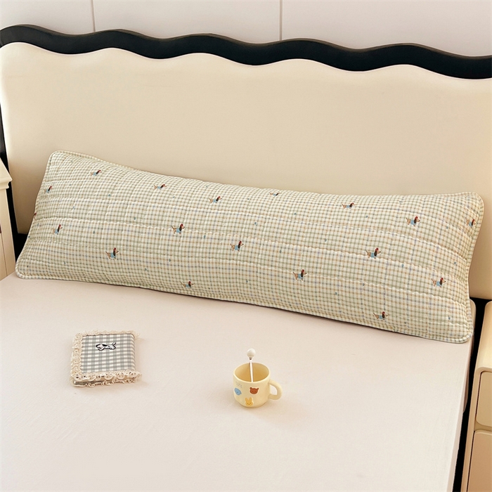 91家纺网 家纺一手货源 找家纺 梦舒羽 2025新款云感双层纱夹棉双人枕套情侣1.5m枕芯套1.8床加厚枕头套 快乐逐梦