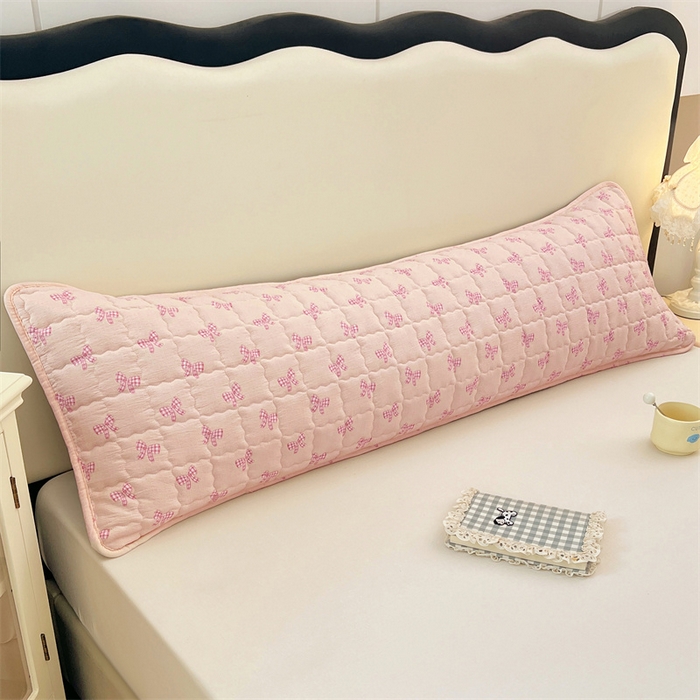 91家纺网 家纺一手货源 找家纺 梦舒羽 2025新款云感双层纱夹棉双人枕套情侣1.5m枕芯套1.8床加厚枕头套 少女物语