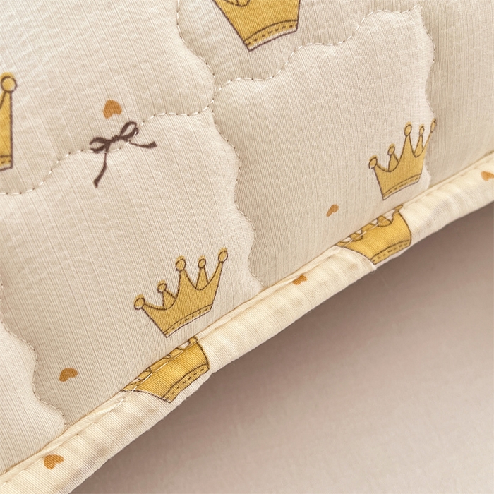 91家纺网 家纺一手货源 找家纺 梦舒羽 2025新款云感双层纱夹棉双人枕套情侣1.5m枕芯套1.8床加厚枕头套 小皇冠