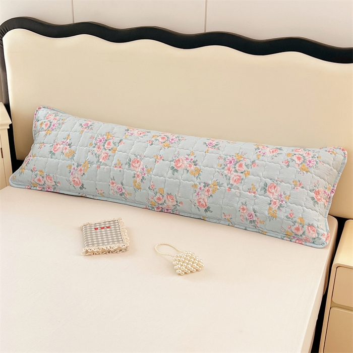 91家纺网 家纺一手货源 找家纺 梦舒羽 2025新款云感双层纱夹棉双人枕套情侣1.5m枕芯套1.8床加厚枕头套 繁花入梦