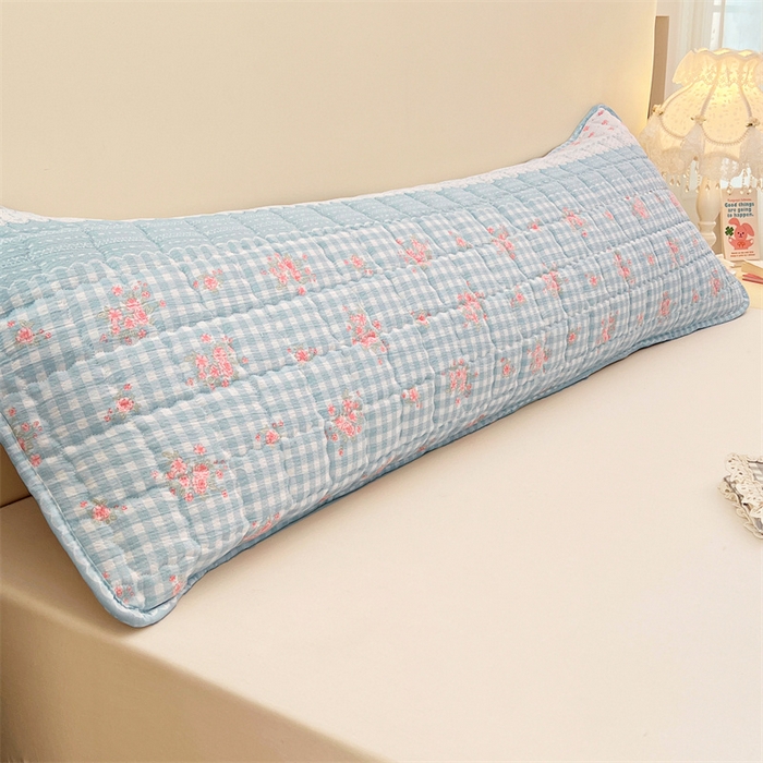 梦舒羽 2025新款云感双层纱夹棉双人枕套情侣1.5m枕芯套1.8床加厚枕头套 浮生若梦