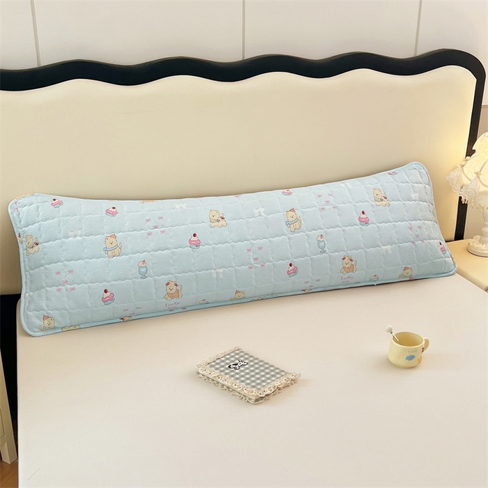 91家纺网 家纺一手货源 找家纺 梦舒羽 2025新款云感双层纱夹棉双人枕套情侣1.5m枕芯套1.8床加厚枕头套 甜心小狗