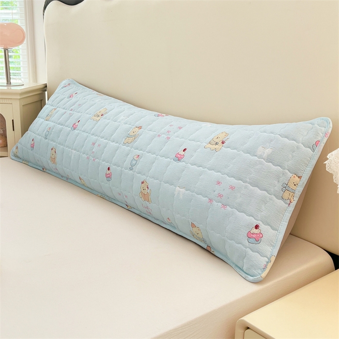 91家纺网 家纺一手货源 找家纺 梦舒羽 2025新款云感双层纱夹棉双人枕套情侣1.5m枕芯套1.8床加厚枕头套 甜心小狗