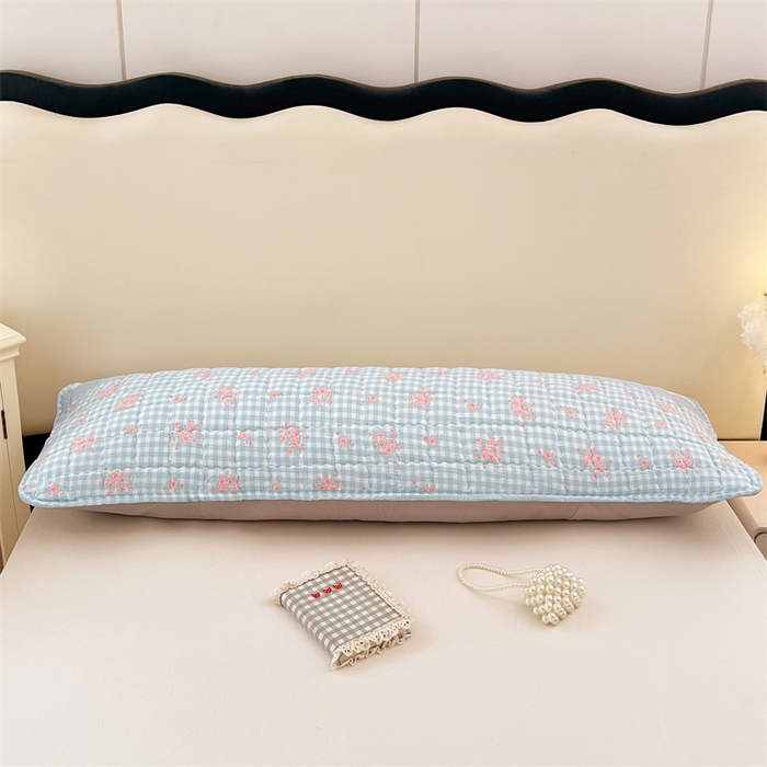 91家纺网 家纺一手货源 找家纺 梦舒羽 2025新款云感双层纱夹棉双人枕套情侣1.5m枕芯套1.8床加厚枕头套 浮生若梦