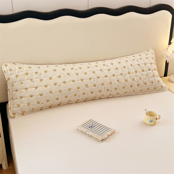 91家纺网 家纺一手货源 找家纺 梦舒羽 2025新款云感双层纱夹棉双人枕套情侣1.5m枕芯套1.8床加厚枕头套 小皇冠