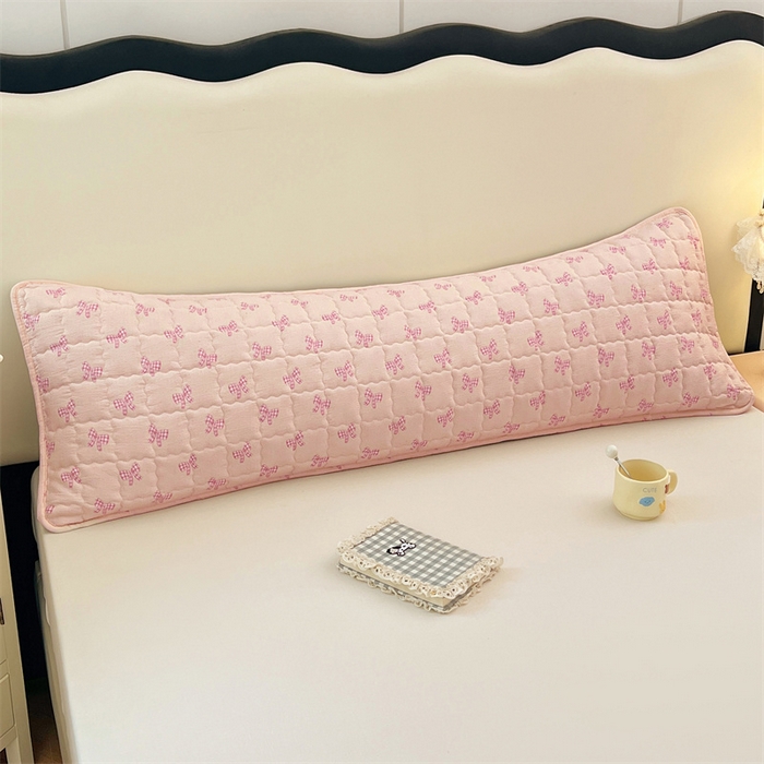 91家纺网 家纺一手货源 找家纺 梦舒羽 2025新款云感双层纱夹棉双人枕套情侣1.5m枕芯套1.8床加厚枕头套 少女物语