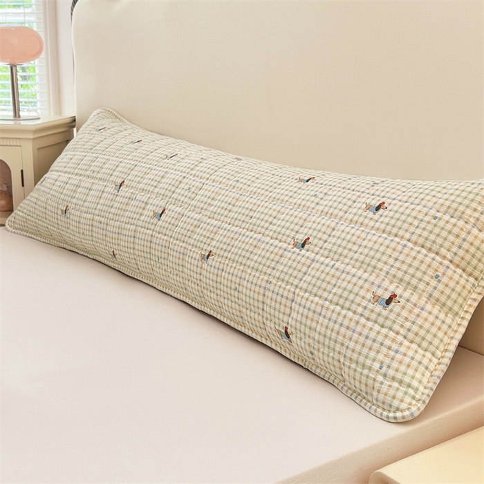 91家纺网 家纺一手货源 找家纺 梦舒羽 2025新款云感双层纱夹棉双人枕套情侣1.5m枕芯套1.8床加厚枕头套 快乐逐梦