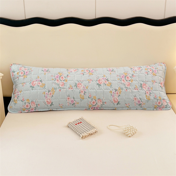 91家纺网 家纺一手货源 找家纺 梦舒羽 2025新款云感双层纱夹棉双人枕套情侣1.5m枕芯套1.8床加厚枕头套 繁花入梦