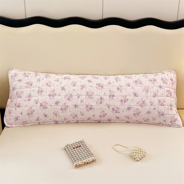 91家纺网 家纺一手货源 找家纺 梦舒羽 2025新款云感双层纱夹棉双人枕套情侣1.5m枕芯套1.8床加厚枕头套 紫薇花园