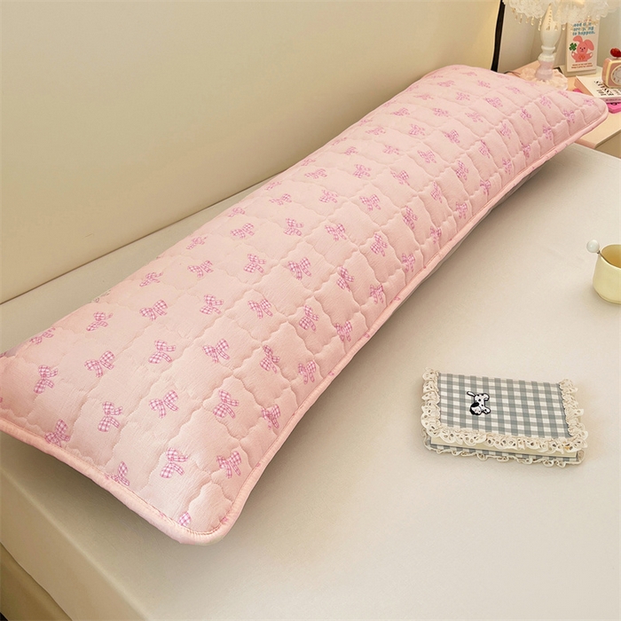 91家纺网 家纺一手货源 找家纺 梦舒羽 2025新款云感双层纱夹棉双人枕套情侣1.5m枕芯套1.8床加厚枕头套 少女物语