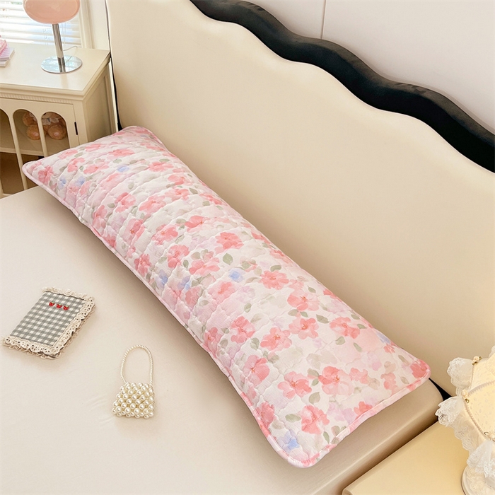 91家纺网 家纺一手货源 找家纺 梦舒羽 2025新款云感双层纱夹棉双人枕套情侣1.5m枕芯套1.8床加厚枕头套 倾城之恋