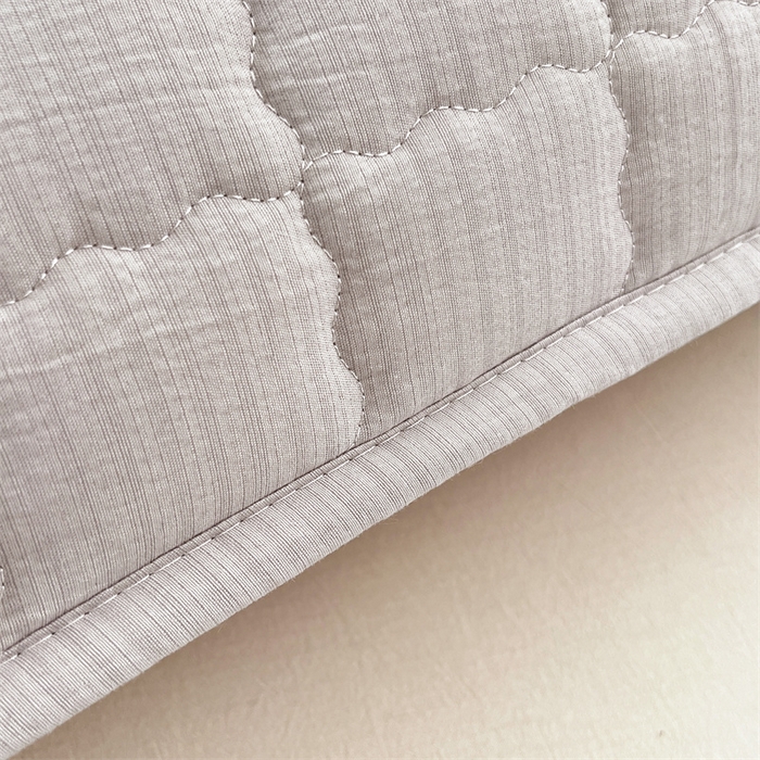 91家纺网 家纺一手货源 找家纺 梦舒羽 2025新款云感双层纱夹棉双人枕套情侣1.5m枕芯套1.8床加厚枕头套 梦境灰