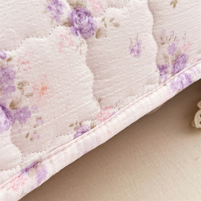 91家纺网 家纺一手货源 找家纺 梦舒羽 2025新款云感双层纱夹棉双人枕套情侣1.5m枕芯套1.8床加厚枕头套 紫薇花园