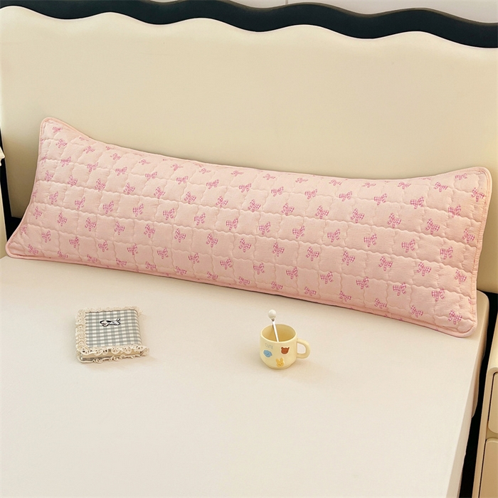 91家纺网 家纺一手货源 找家纺 梦舒羽 2025新款云感双层纱夹棉双人枕套情侣1.5m枕芯套1.8床加厚枕头套 少女物语