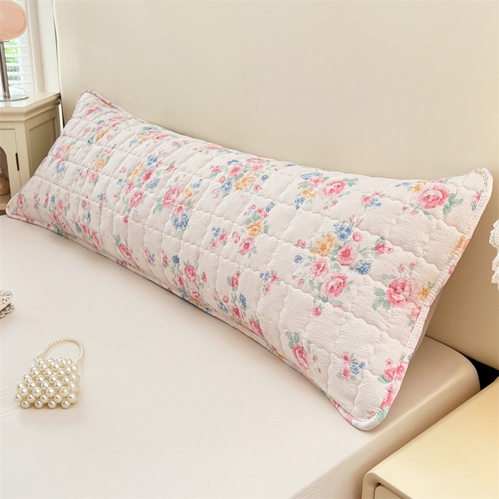 91家纺网 家纺一手货源 找家纺 梦舒羽 2025新款云感双层纱夹棉双人枕套情侣1.5m枕芯套1.8床加厚枕头套 朝花夕拾