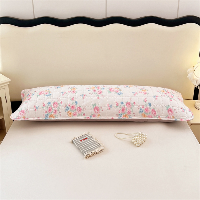 91家纺网 家纺一手货源 找家纺 梦舒羽 2025新款云感双层纱夹棉双人枕套情侣1.5m枕芯套1.8床加厚枕头套 朝花夕拾