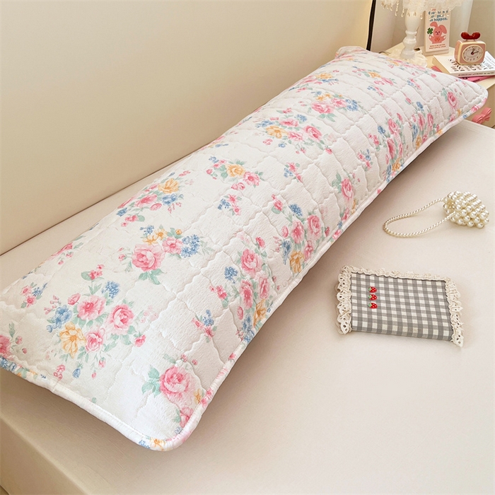 91家纺网 家纺一手货源 找家纺 梦舒羽 2025新款云感双层纱夹棉双人枕套情侣1.5m枕芯套1.8床加厚枕头套 朝花夕拾