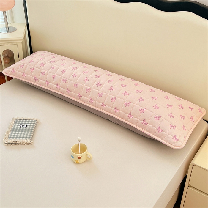 91家纺网 家纺一手货源 找家纺 梦舒羽 2025新款云感双层纱夹棉双人枕套情侣1.5m枕芯套1.8床加厚枕头套 少女物语