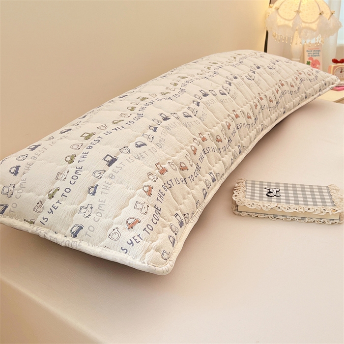 91家纺网 家纺一手货源 找家纺 （总）梦舒羽 2025新款云感双层纱夹棉双人枕套情侣1.5m枕芯套1.8床加厚枕头套