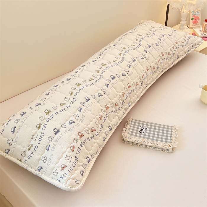 91家纺网 家纺一手货源 找家纺 （总）梦舒羽 2025新款云感双层纱夹棉双人枕套情侣1.5m枕芯套1.8床加厚枕头套