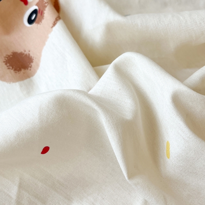 91家纺网 家纺一手货源 找家纺 莱通家纺 2025春夏新款12868纯棉印花学生单床笠 床笠单件（商家提供买家秀） 蛋糕熊