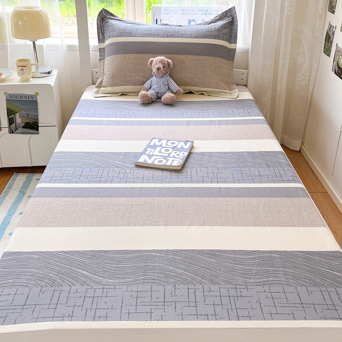 91家纺网 家纺一手货源 找家纺 莱通家纺 2025春夏新款12868纯棉印花学生单床笠 床笠单件（商家提供买家秀） 布兰卡