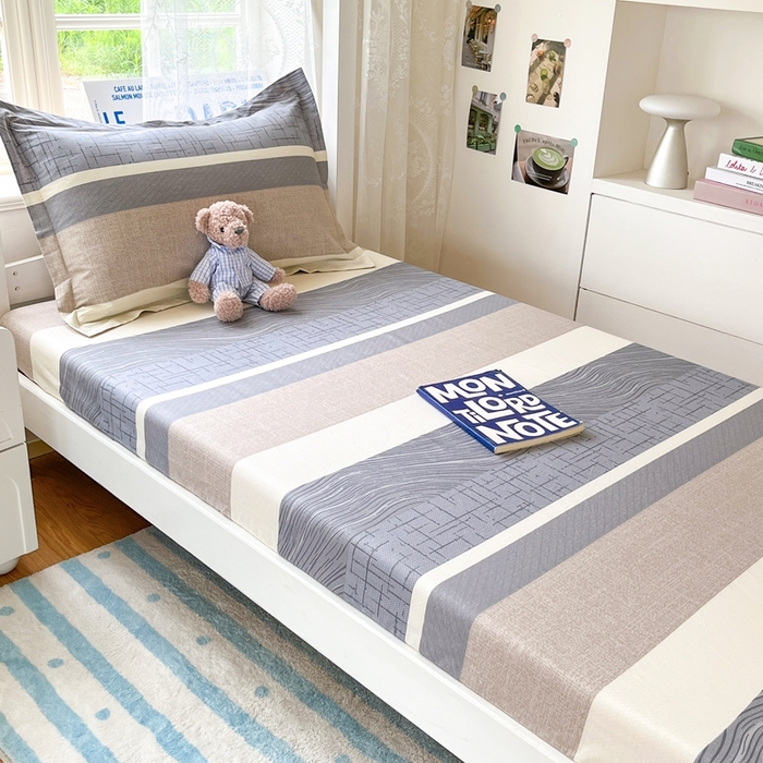 91家纺网 家纺一手货源 找家纺 莱通家纺 2025春夏新款12868纯棉印花学生单床笠 床笠单件（商家提供买家秀） 布兰卡