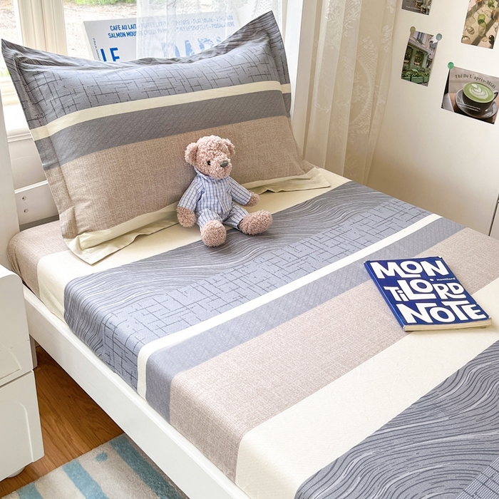 91家纺网 家纺一手货源 找家纺 莱通家纺 2025春夏新款12868纯棉印花学生单床笠 床笠单件（商家提供买家秀） 布兰卡