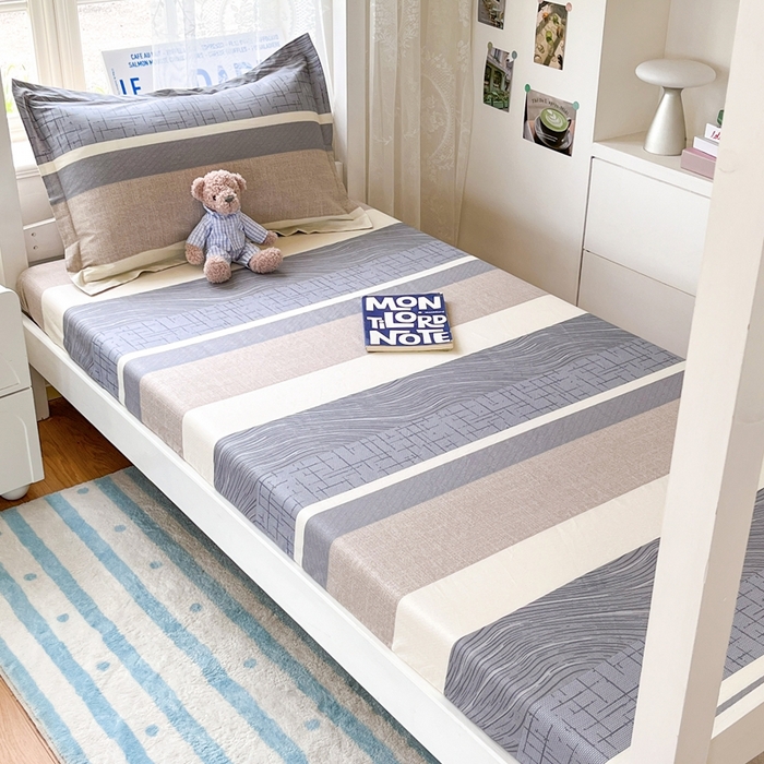 91家纺网 家纺一手货源 找家纺 莱通家纺 2025春夏新款12868纯棉印花学生单床笠 床笠单件（商家提供买家秀） 布兰卡