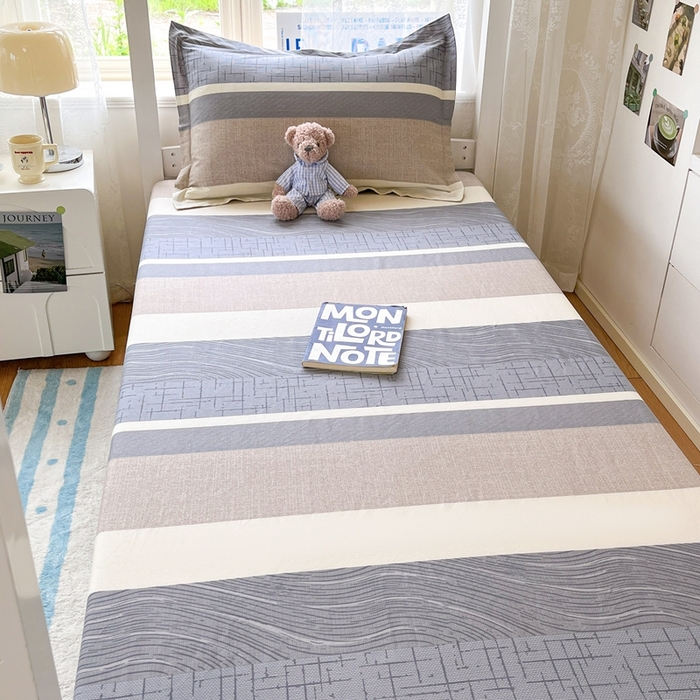 91家纺网 家纺一手货源 找家纺 莱通家纺 2025春夏新款12868纯棉印花学生单床笠 床笠单件（商家提供买家秀） 布兰卡