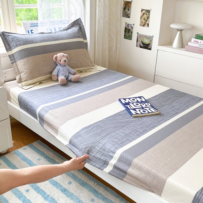 91家纺网 家纺一手货源 找家纺 莱通家纺 2025春夏新款12868纯棉印花学生单床笠 床笠单件（商家提供买家秀） 布兰卡