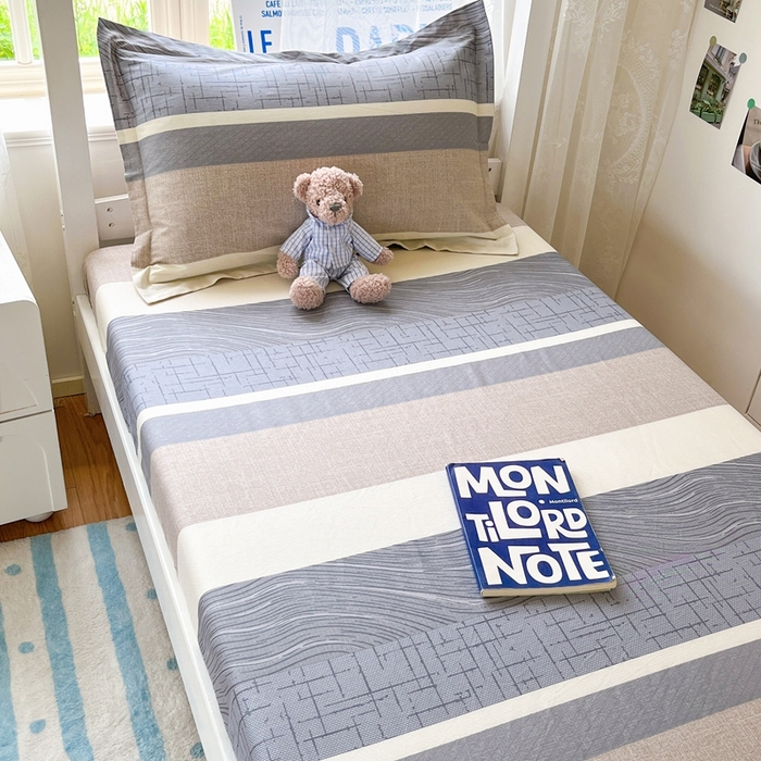 91家纺网 家纺一手货源 找家纺 莱通家纺 2025春夏新款12868纯棉印花学生单床笠 床笠单件（商家提供买家秀） 布兰卡