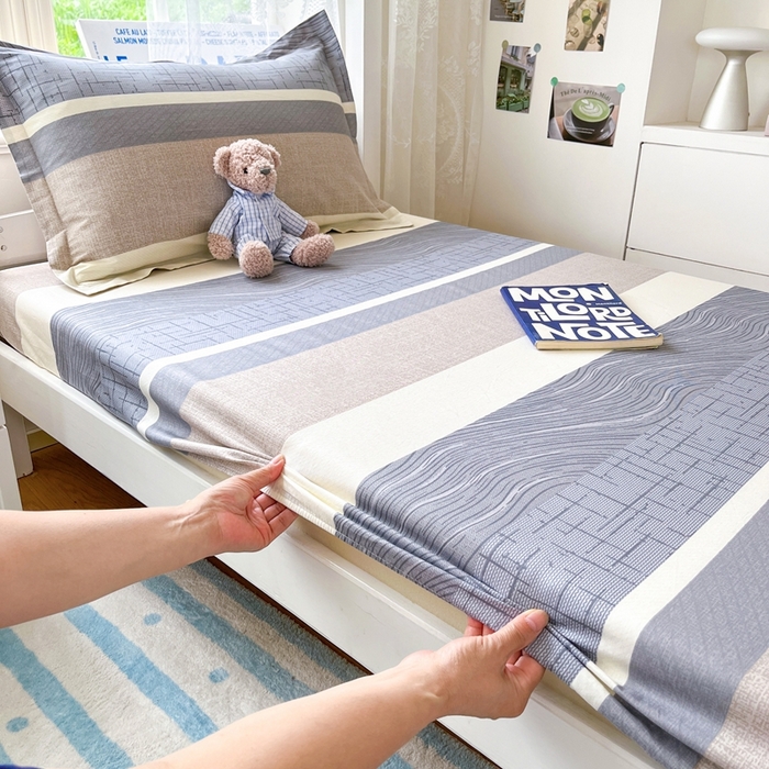 91家纺网 家纺一手货源 找家纺 莱通家纺 2025春夏新款12868纯棉印花学生单床笠 床笠单件（商家提供买家秀） 布兰卡